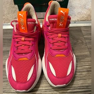 PUMA - Barely Worn RS-X Toys Womens - Pink Orange and White